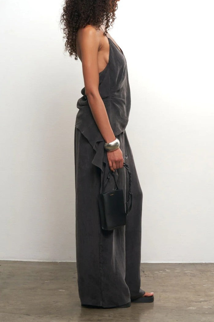 Cupro Draped Set -Top & Wide Leg Pant
