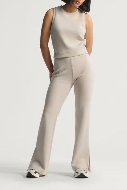 Soft Lux Tank And Flared Pants Set