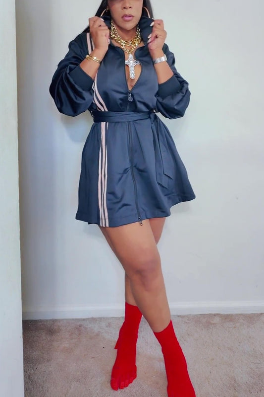 3-Stripes Wrap Track Suit Dress