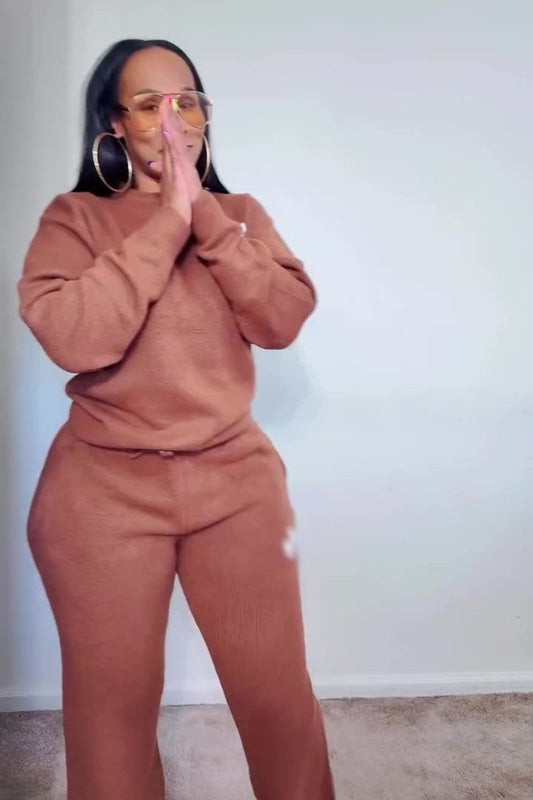 Athletic Dept Knitted Sweater and Pants Set