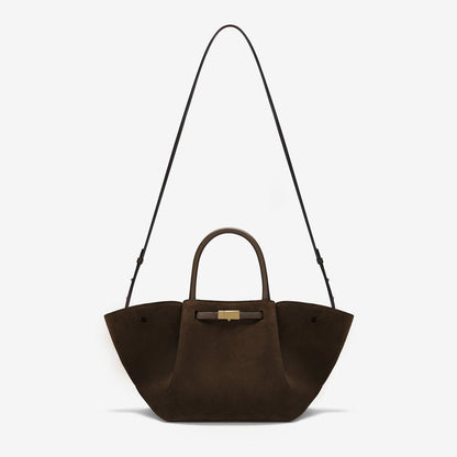 The midi mocha suede mocha smooth bag