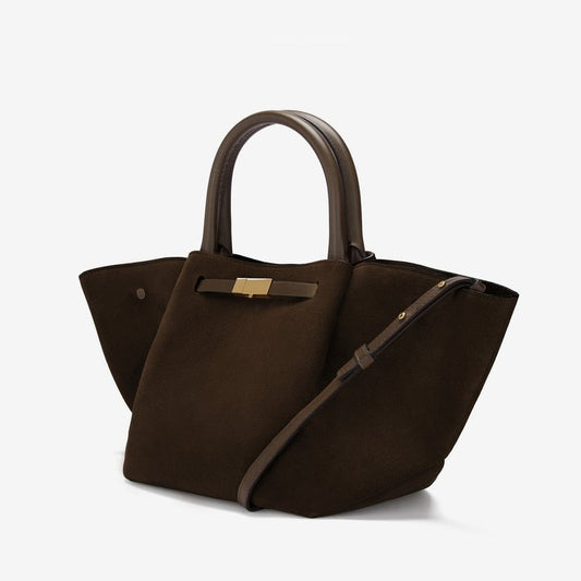 The midi mocha suede mocha smooth bag