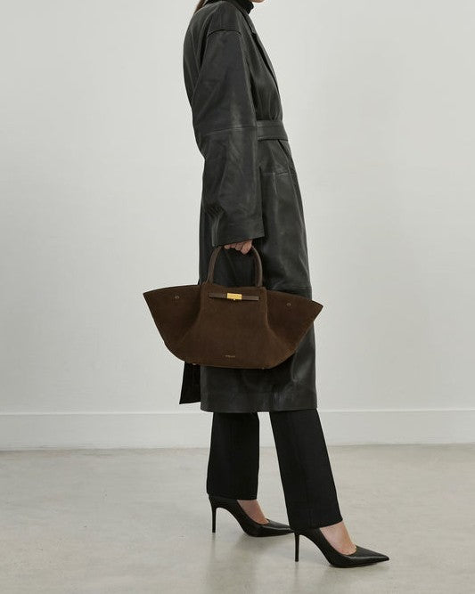 The midi mocha suede mocha smooth bag