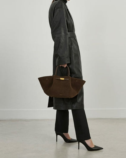 The midi mocha suede mocha smooth bag