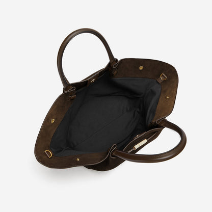 The midi mocha suede mocha smooth bag