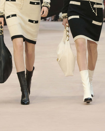 Leather Sock-Length Tight Boots