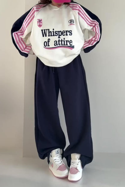 Whisper oversized sweatshirt and wide-leg pants set
