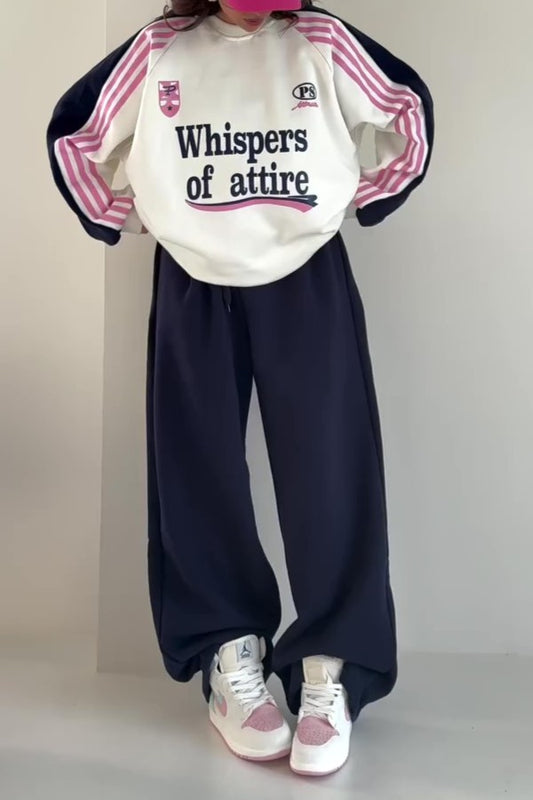 Whisper oversized sweatshirt and wide-leg pants set
