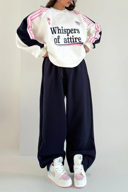 Whisper oversized sweatshirt and wide-leg pants set