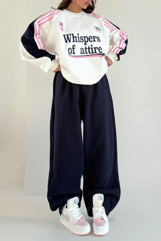 Whisper oversized sweatshirt and wide-leg pants set