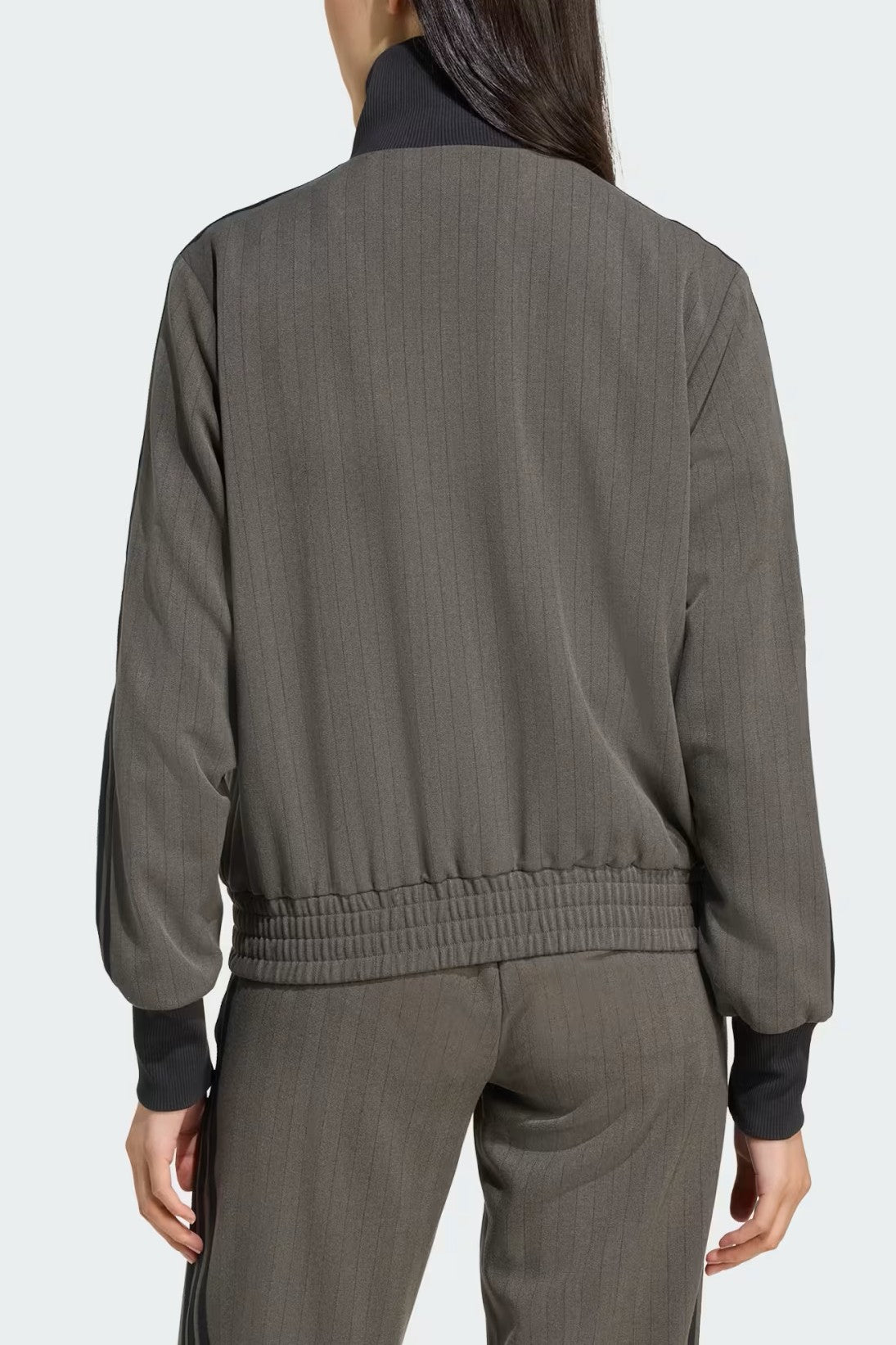 Knitted sport cropped jacket and track pants set