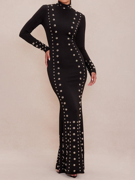 Vixen Studded Maxi Sweater Dress