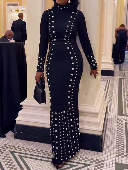 Vixen Studded Maxi Sweater Dress