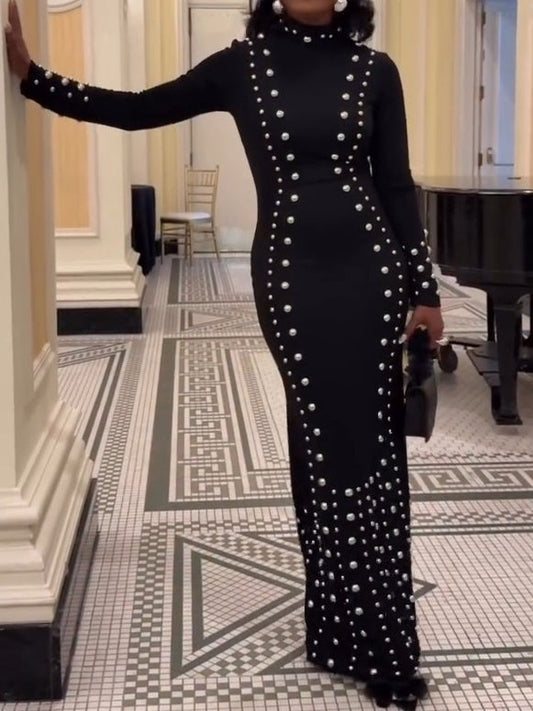 Vixen Studded Maxi Sweater Dress