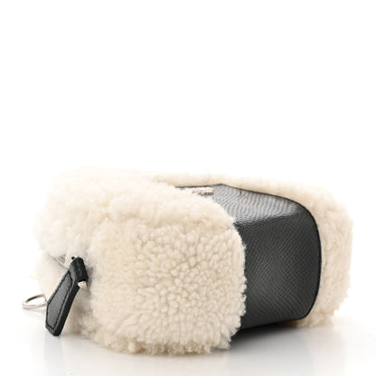 Plush sheepskin crossbody bag