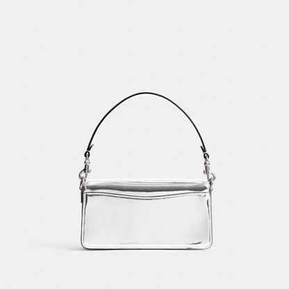 Silver Rigid Accordion Shoulder Bag