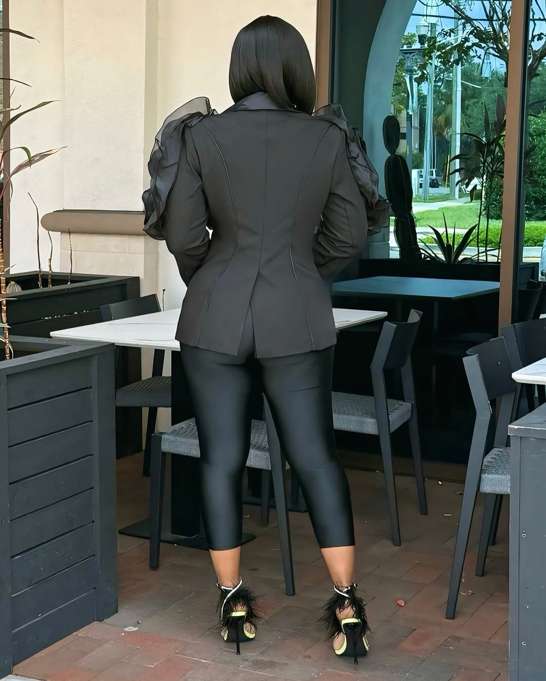 Chic Ruffle Blazer