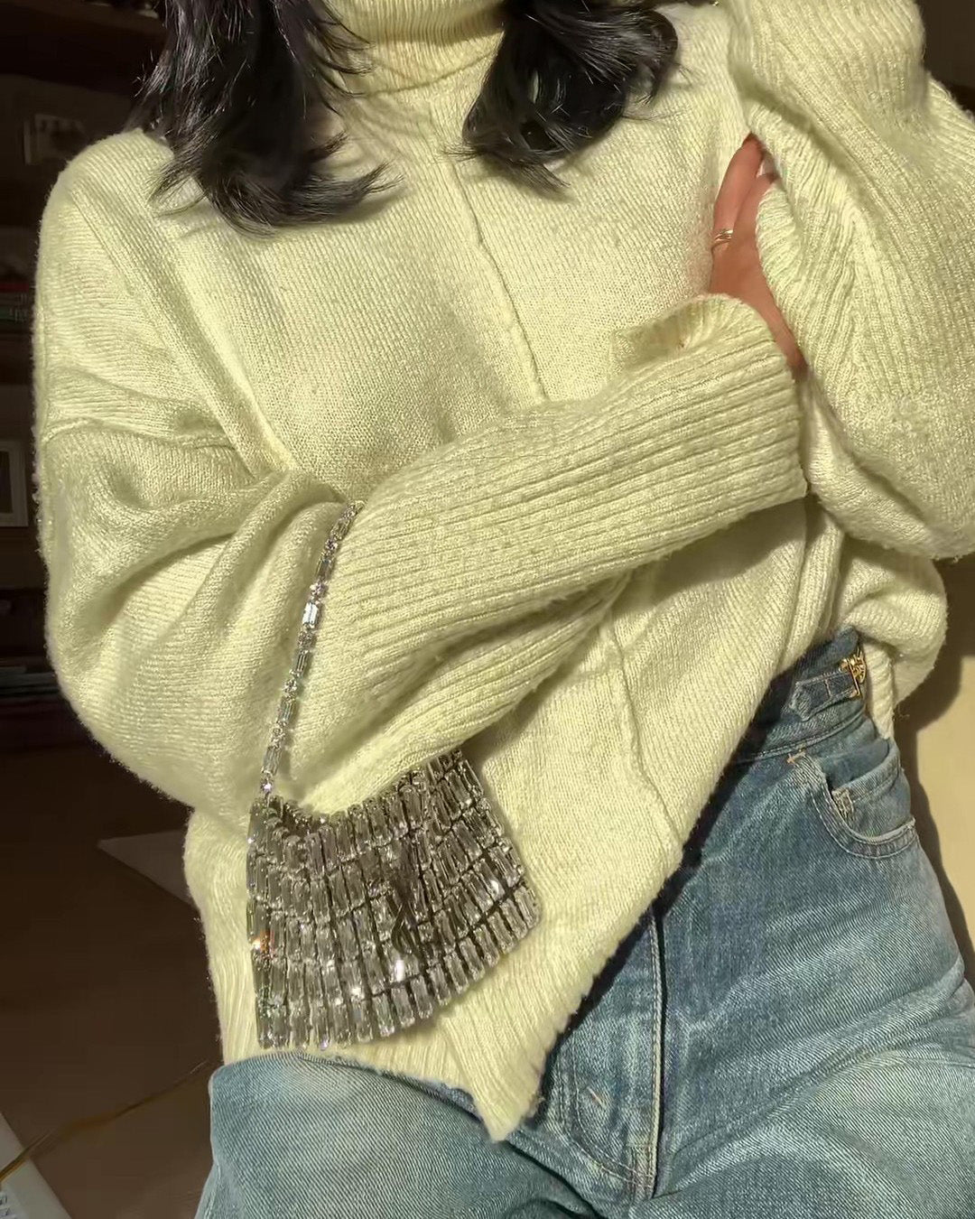 Stylish Mini Crystal Handbag