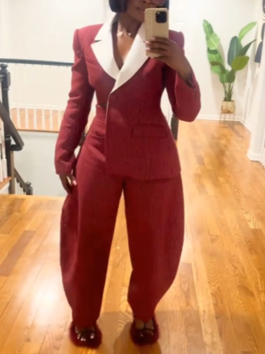 Pinstripe Poise - Women’s Suit Set
