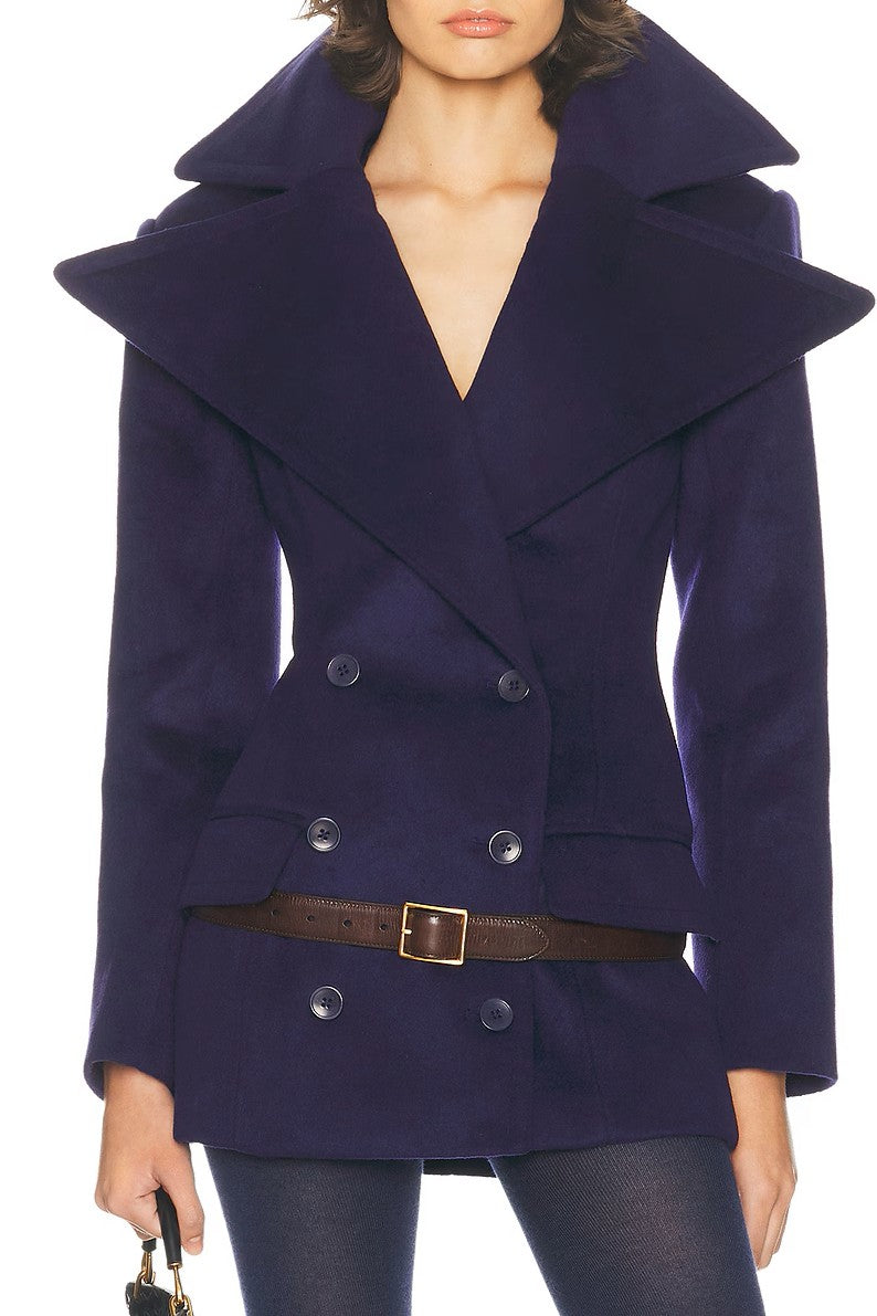 Oversized Collar Peacoat