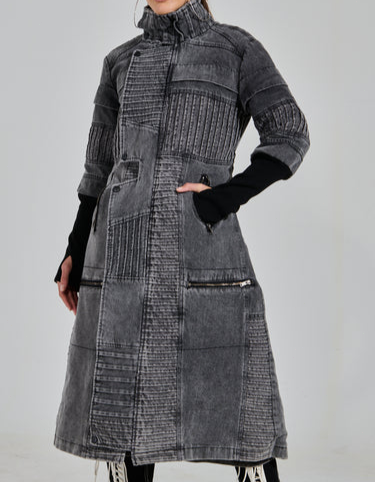 Denim Washed Grey Coat