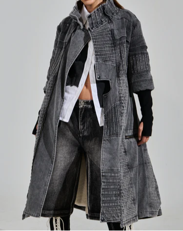 Denim Washed Grey Coat