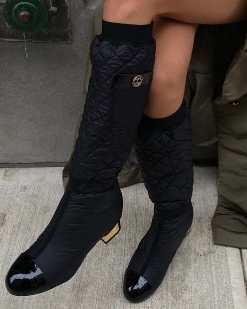 Convertible Down-filled Knee-high Boots