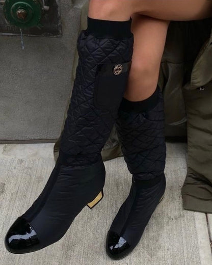 Convertible Down-filled Knee-high Boots