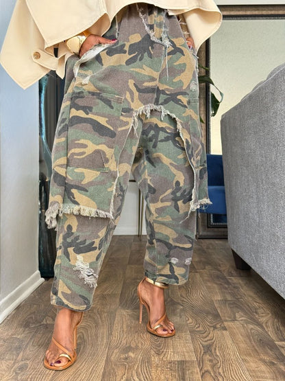 Camo Denim Pants