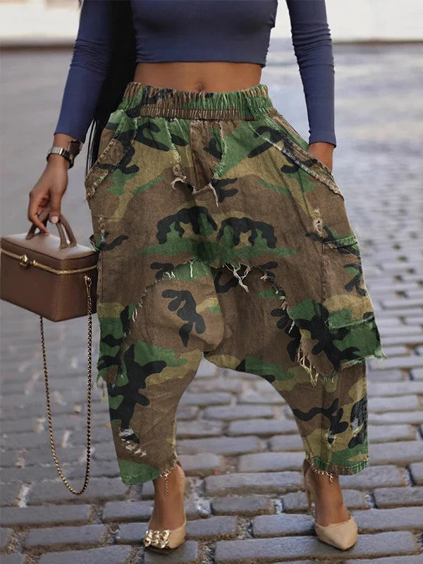 Camo Denim Pants