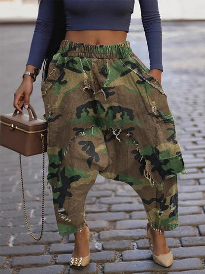Camo Denim Pants