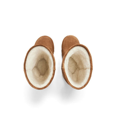 Pink Brown Alaska Fur High Boots