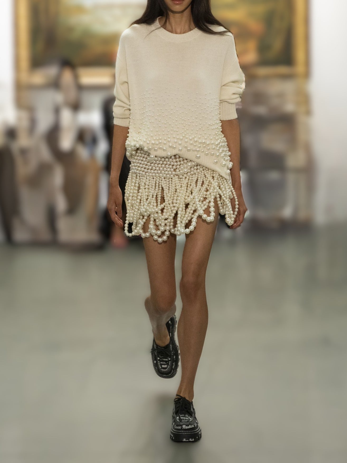 Pearl Detail Knit Sweater