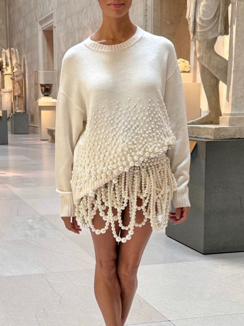 Pearl Detail Knit Sweater