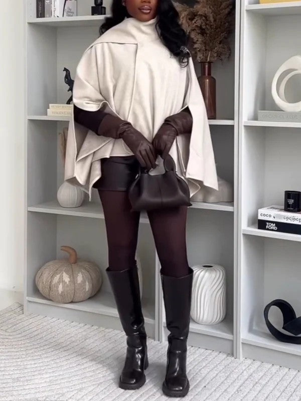 Solid Scarf Cape