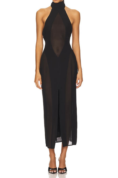 Elegant Date Tulle Patchwork Dress