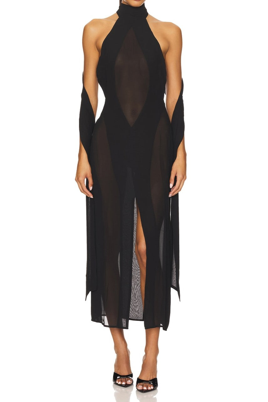 Elegant Date Tulle Patchwork Dress