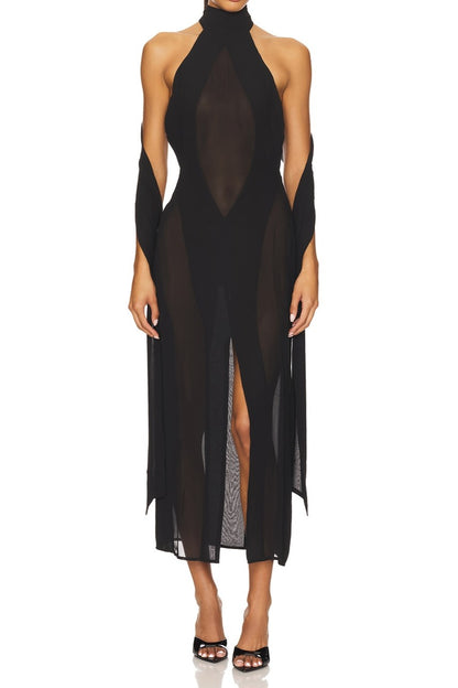 Elegant Date Tulle Patchwork Dress