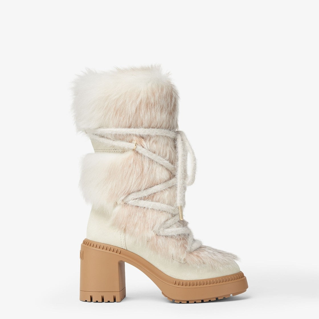Fox Fur Round-toe Snow Boots