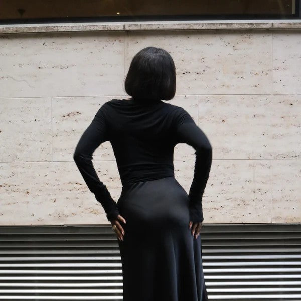 Designer Long-sleeved Bodysuit Top