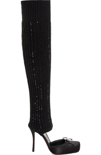Long and Warm Knitted Ballet Boots