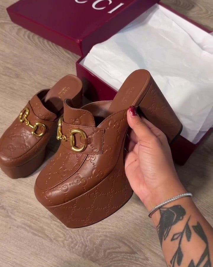 Women's Horsebit Platform Mules