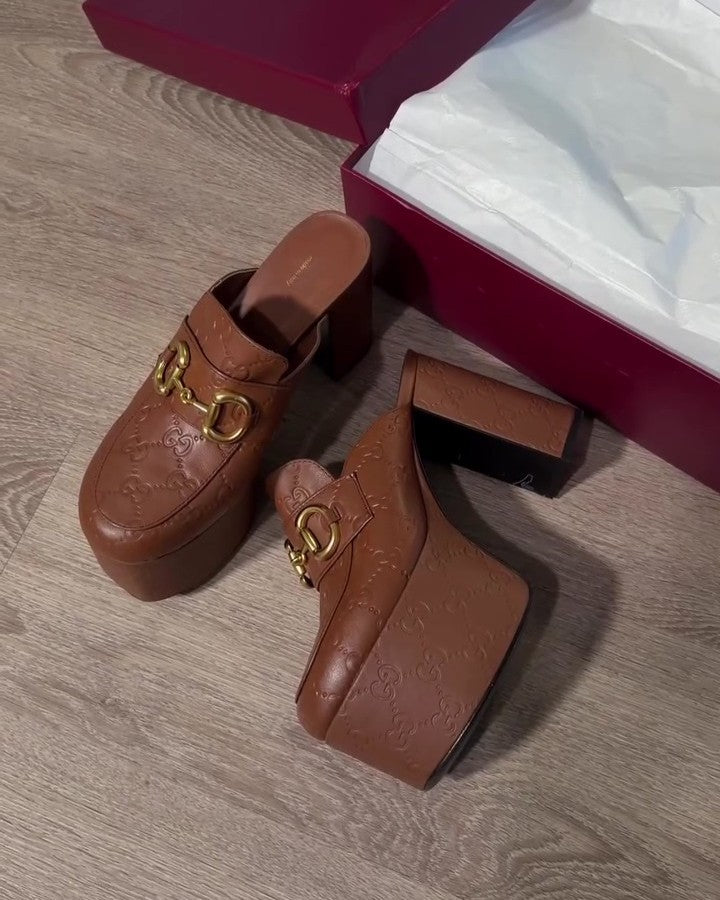 Women's Horsebit Platform Mules