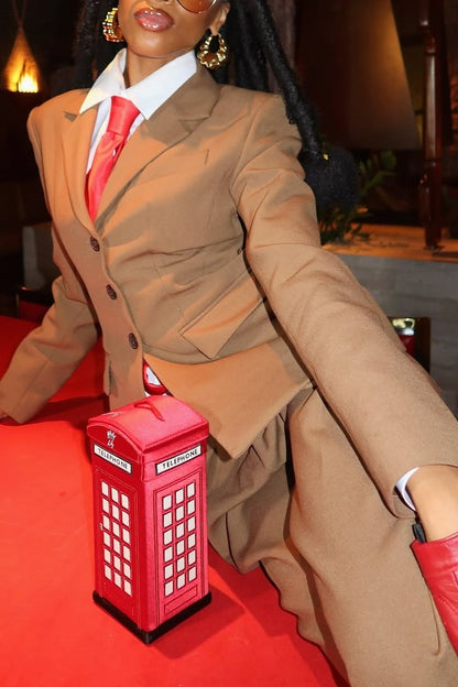 Long-sleeved Blazer and Trousers Set