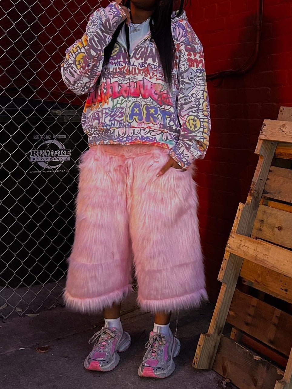 Faux Fur Pants