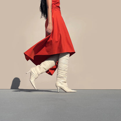 Pleated Knee Boot