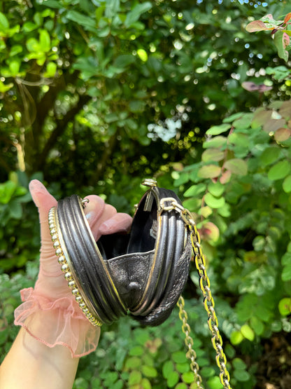 Vintage Dallas Pony-hair Belt Buckle Chain Bag