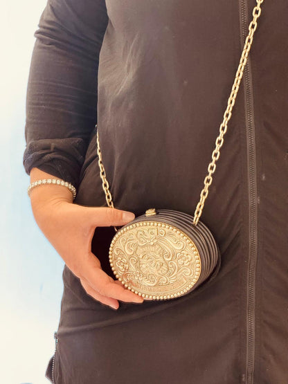 Vintage Dallas Pony-hair Belt Buckle Chain Bag