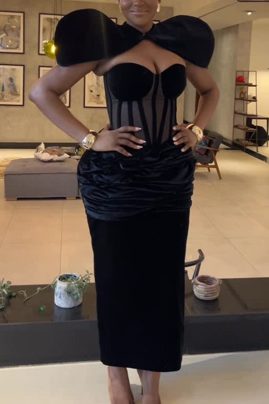 Black Velvet Party Dress