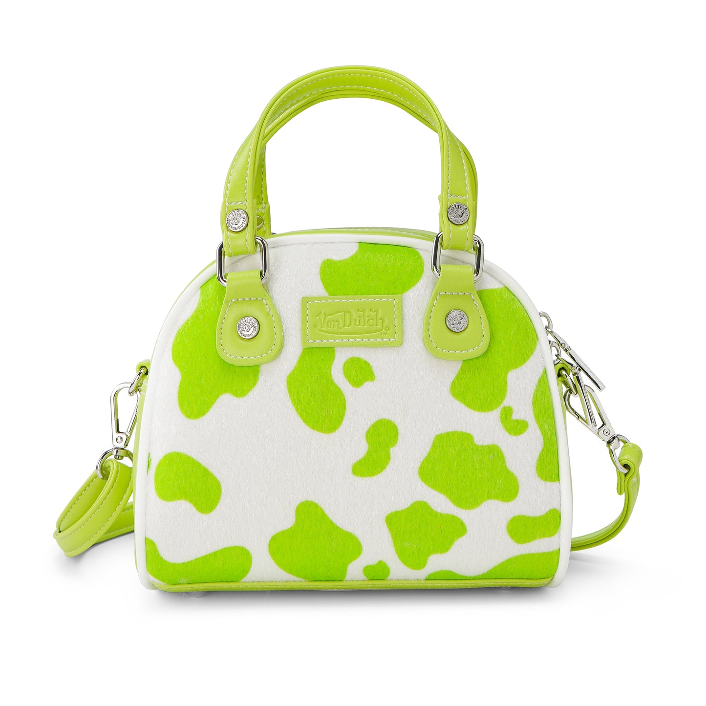 Cow Print Faux Fur Tote Bag
